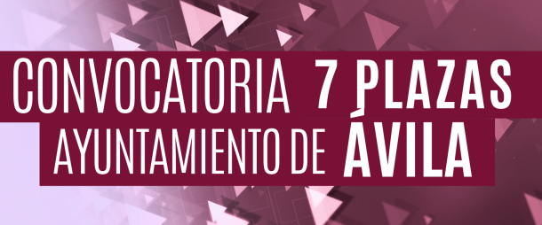 Convocatoria 7 plazas bombero/a Ayuntamiento de Ávila